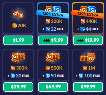 sixty6 sweepstake casino coin packs