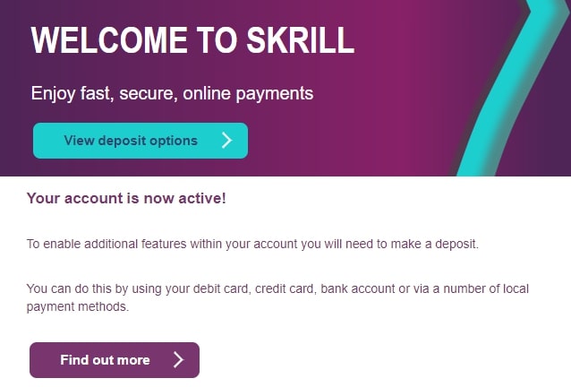 Skrill signup email