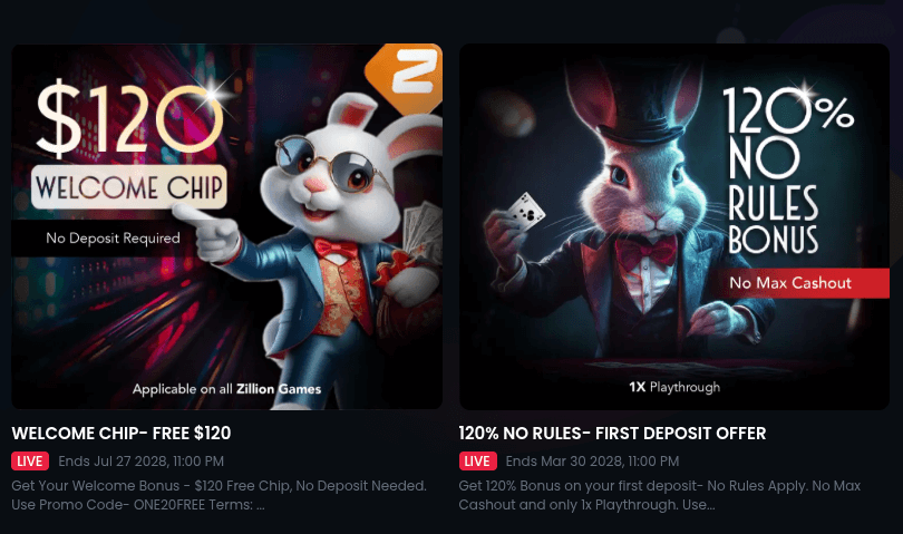 slot bunny casino welcome package