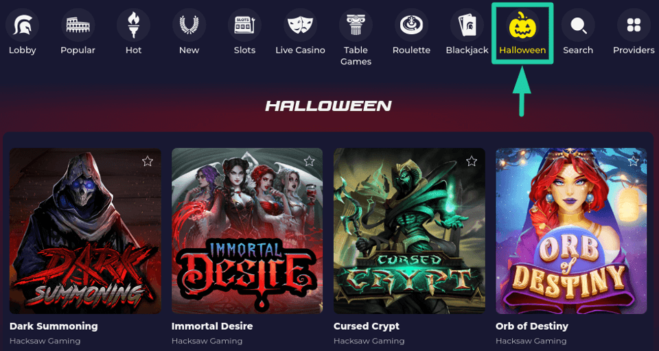 slota casino game library