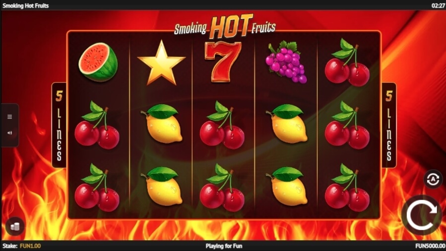 Smoking Hot Fruits Online Slot Game Reels