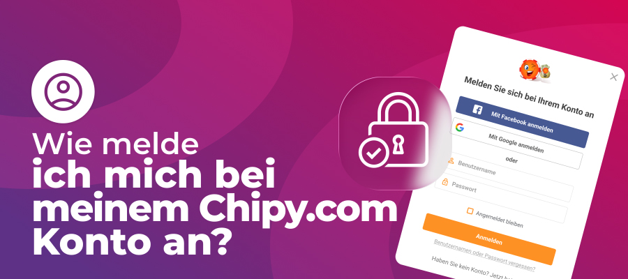 so melde ich mich bei meinem chipy com konto an DE