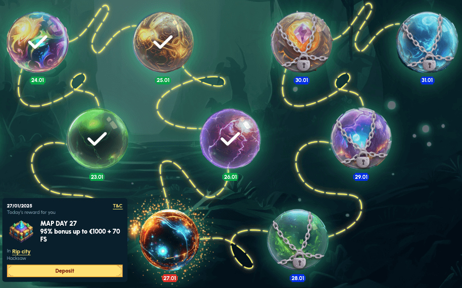 spellwin casino bonus map