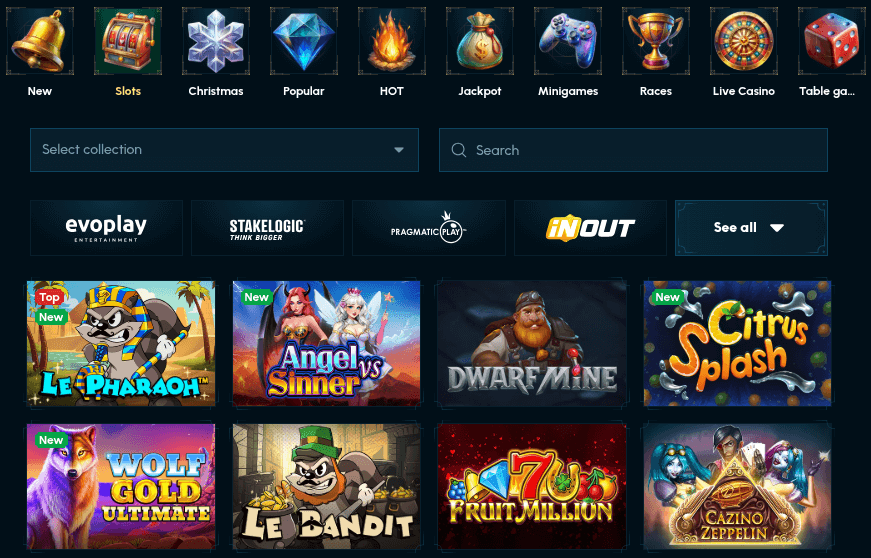 spellwin casino games