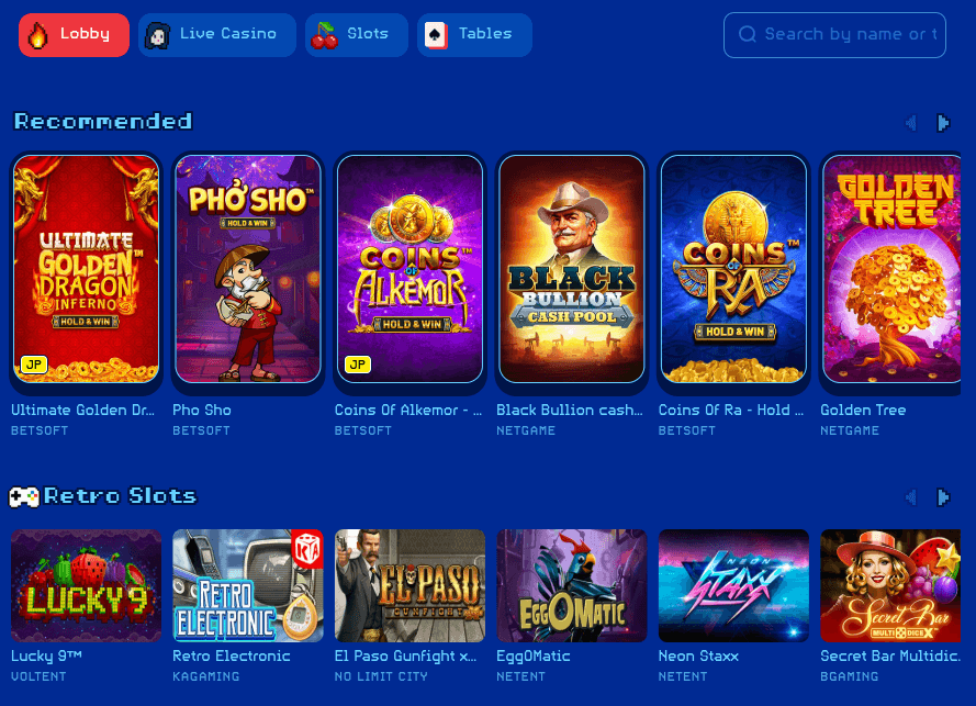 spinly casino games