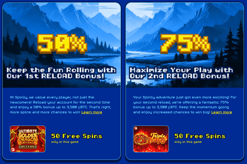 spinly casino reloads