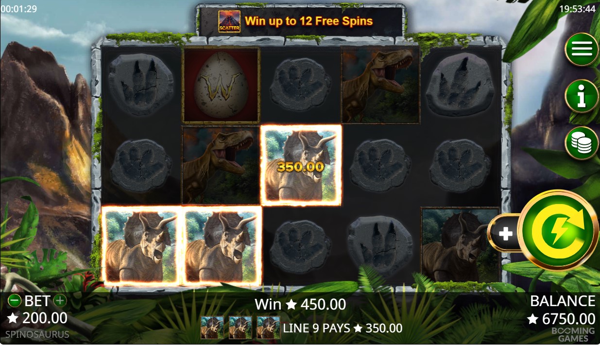 Spinosaurus Slot Winning Combination