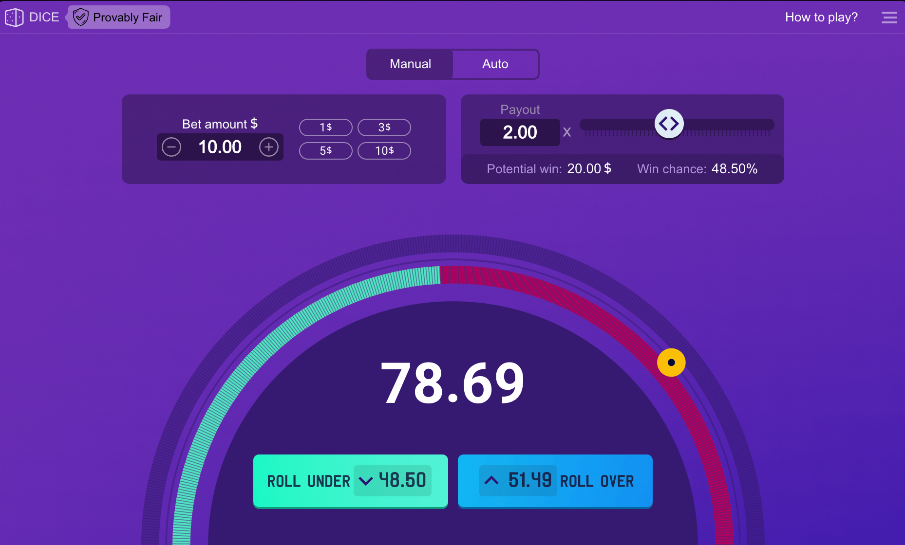 Spribe Dice Online Gambling Game