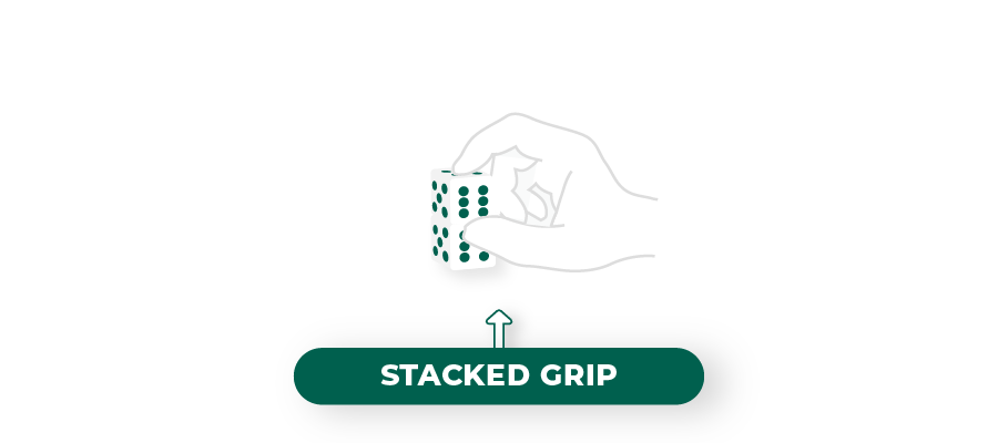 stacked dice grip in craps