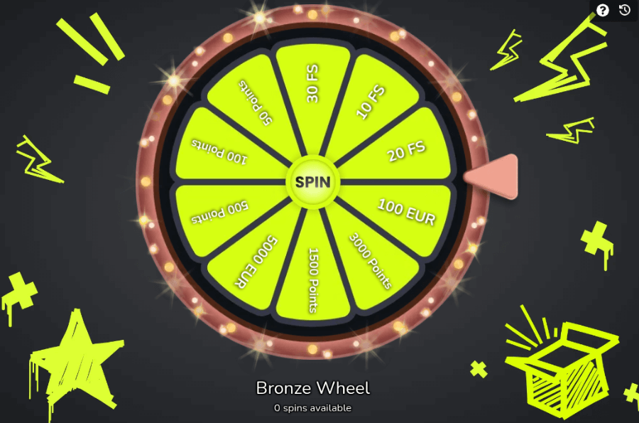 starzino casino bronze wheel