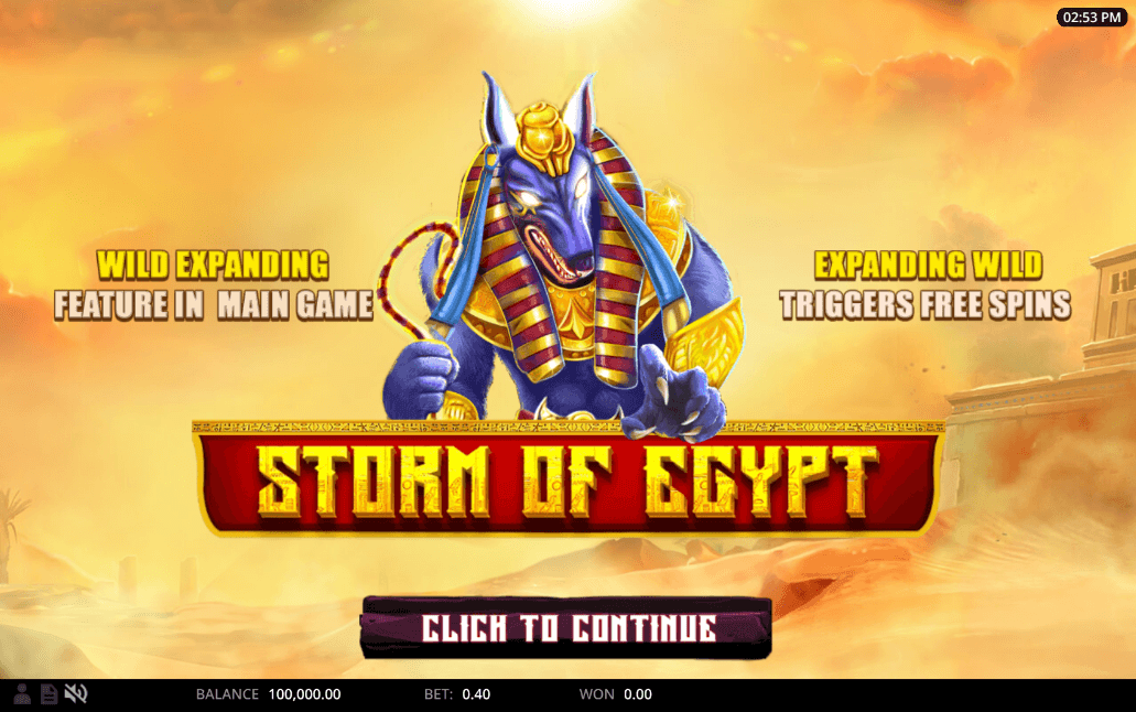 Storm Of Egypt Online Slot Game Reels