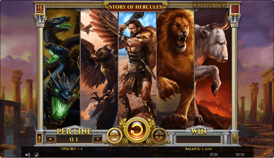 Story of Hercules Online Slot Game Reels