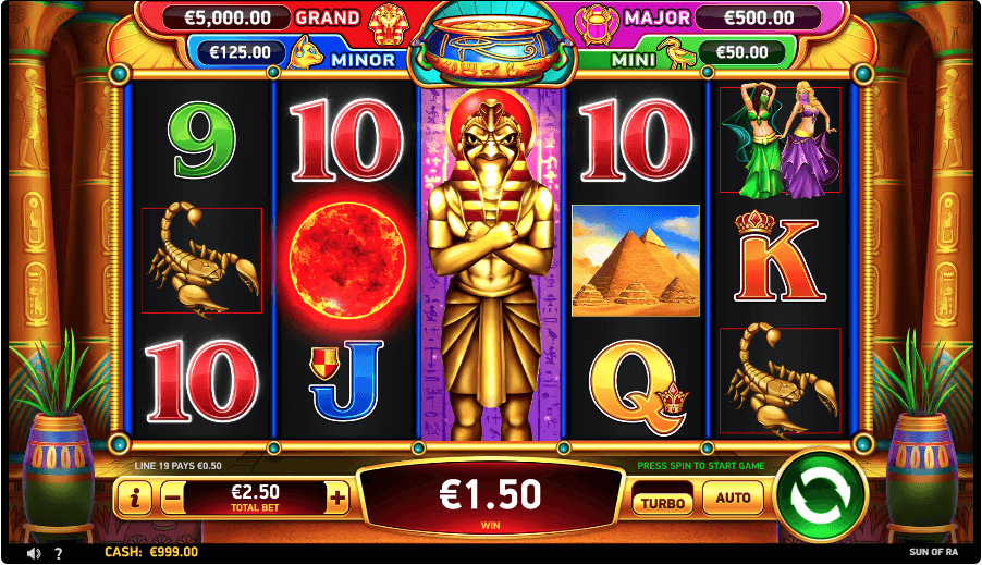 Sun of Ra Online Slot Game Features