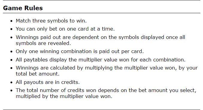 Sure Win Scratch Slot Game Game Rules