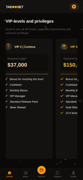 taboobet casino loyalty system