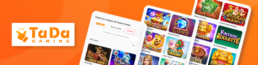 Selección de juegos de TaDa Gaming disponibles en Jugar con monedas