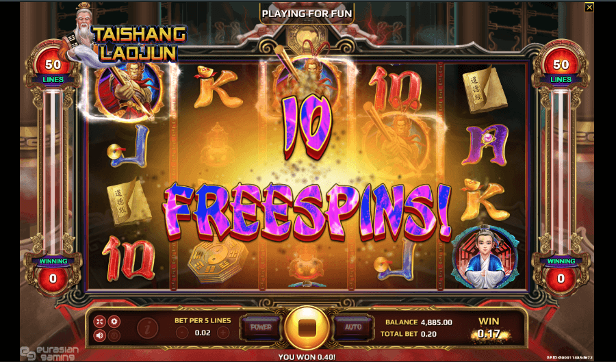  Tai Shang Lao Jun Online Slot Game Bonus