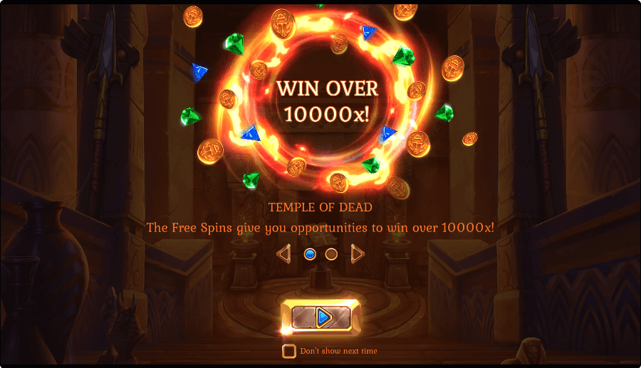 Temple of Dead Online Slot Game Reels