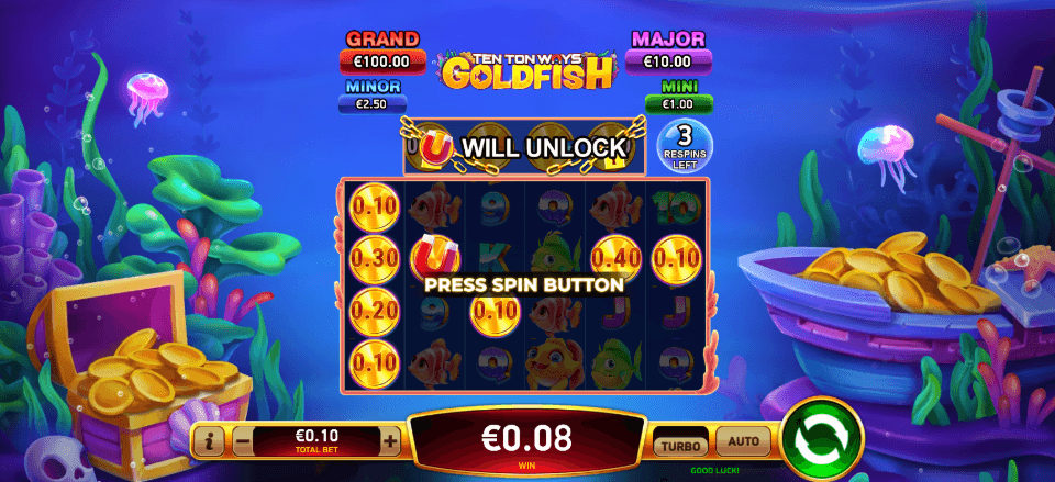 ten ton ways goldfish hold and win feature