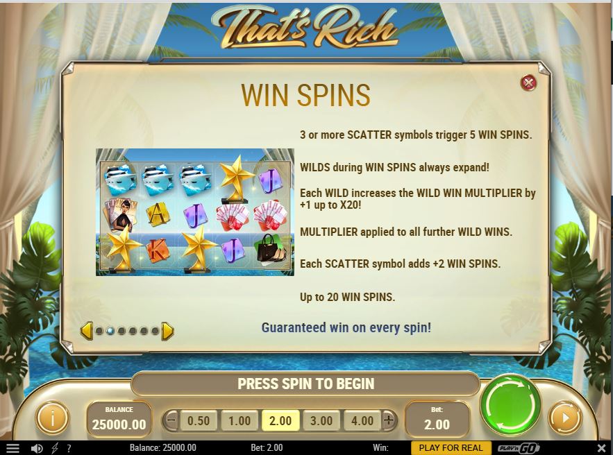 That's Rich Slot Game Win Spins