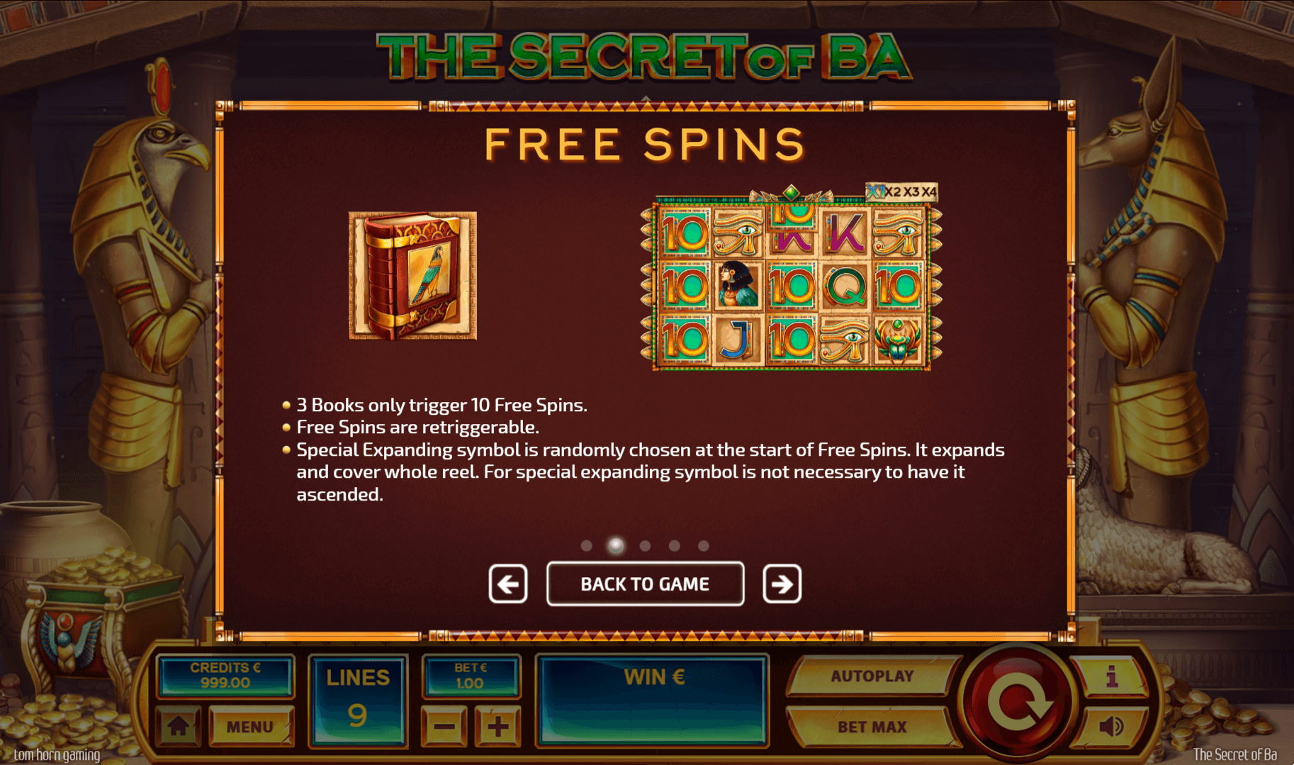 the secret of ba free spins
