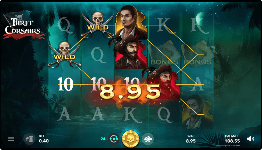 Three Corsairs Online Slot Game Bonus
