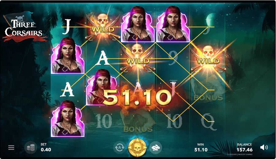 Three Corsairs Online Slot Game Features