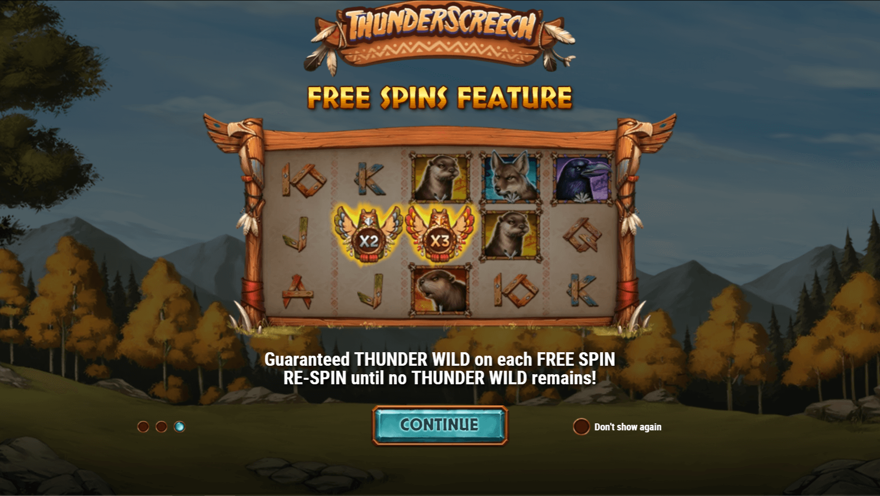 rhunder screech free spins