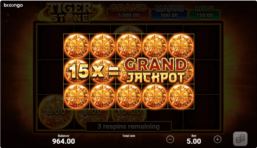 Tiger Stone Online Slot Game Reels