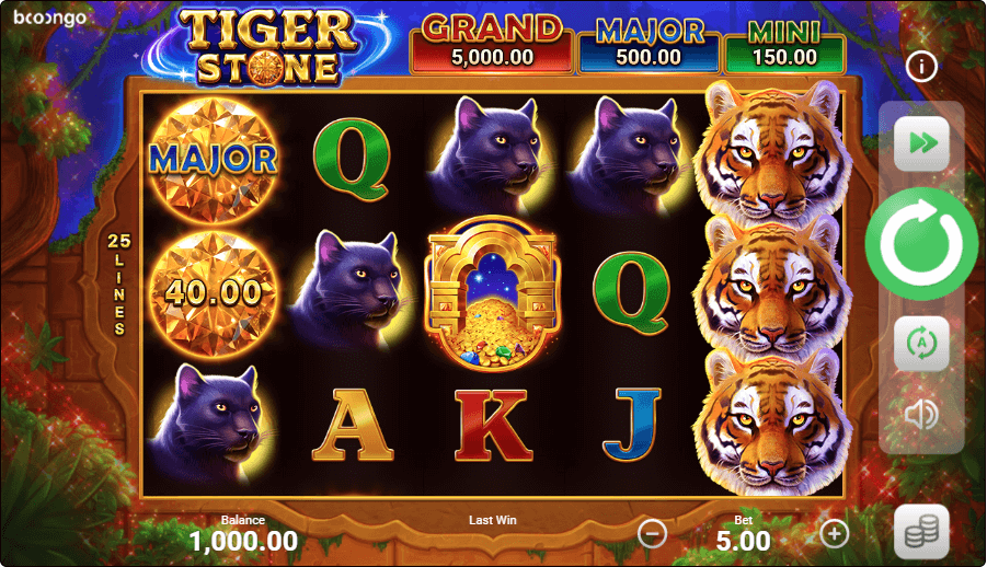 Tiger Stone Online Slot Game Reels