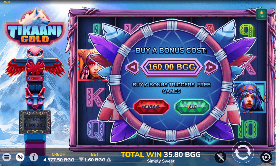 tikaani gold bonus buy feature