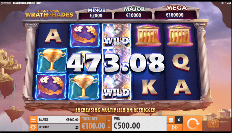 Titan Thunder Wrath of Hades big win