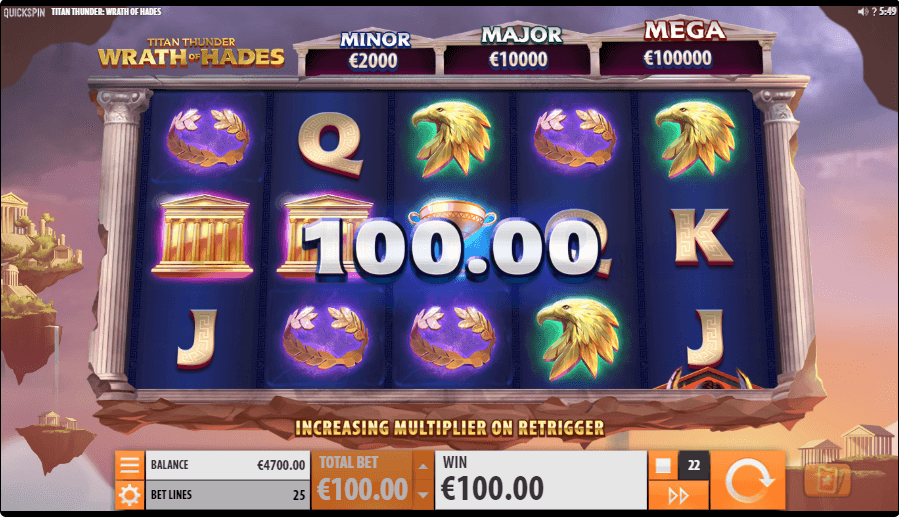 Titan Thunder Wrath of Hades win