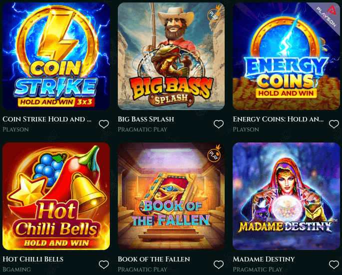 tonyspins casino games