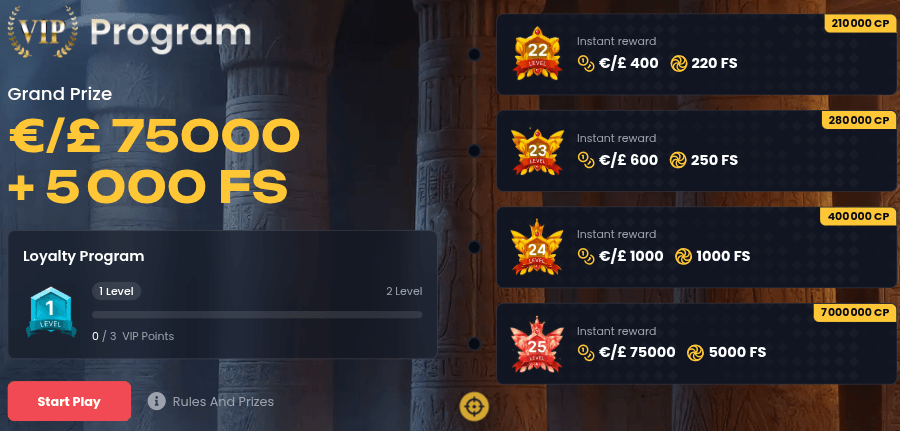 Totbet Loyalty Program Screenshot