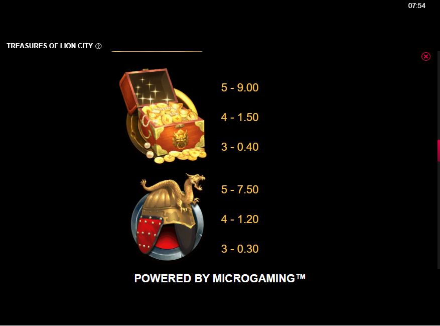 Treasure of Lion City Slot Game Features