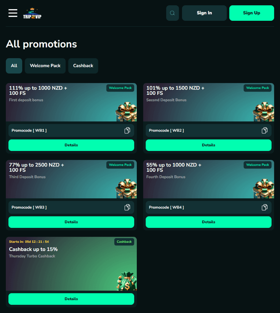 trip2vip casino promotion