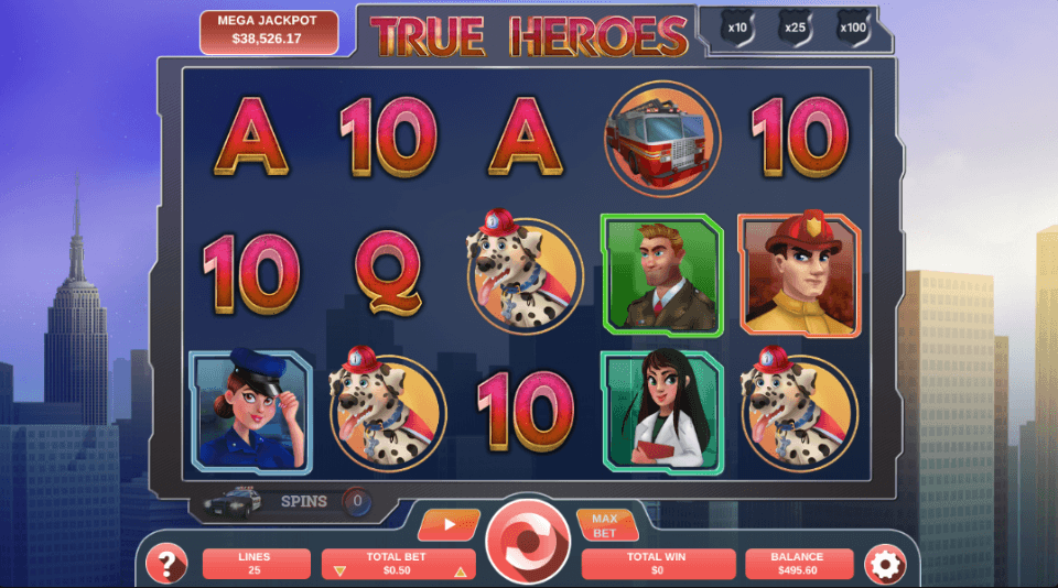 true heroes game layout