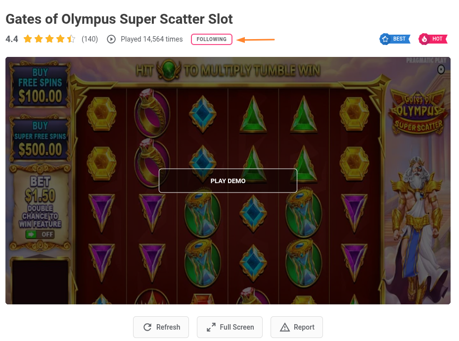 unfollowing game page EN