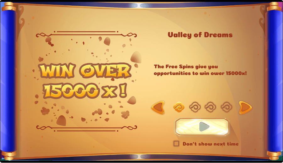 Valley of Dreams Online Slot Game Reels