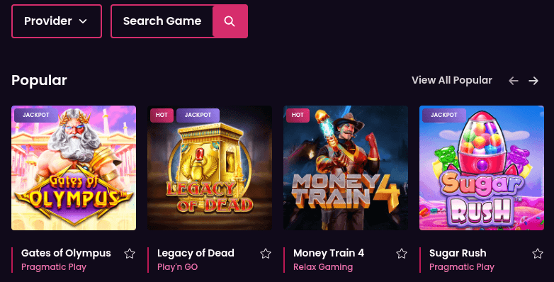 vegas now casino games