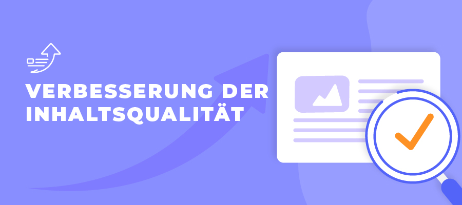 Image der verbesserung der inhaltsqualitat