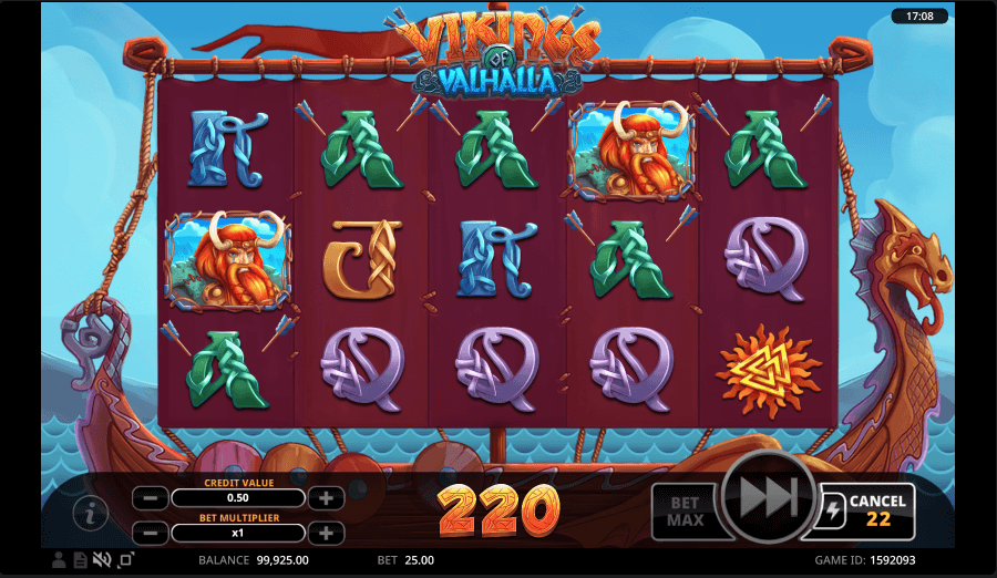 Vikings of Valhalla online slot game win