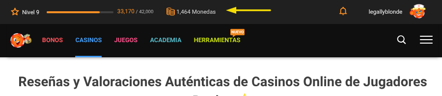 vista de monedas chipy