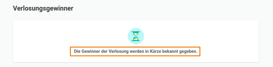 Voraussichtliche Gewinner der Verlosung