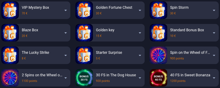 vox casino store bonuses
