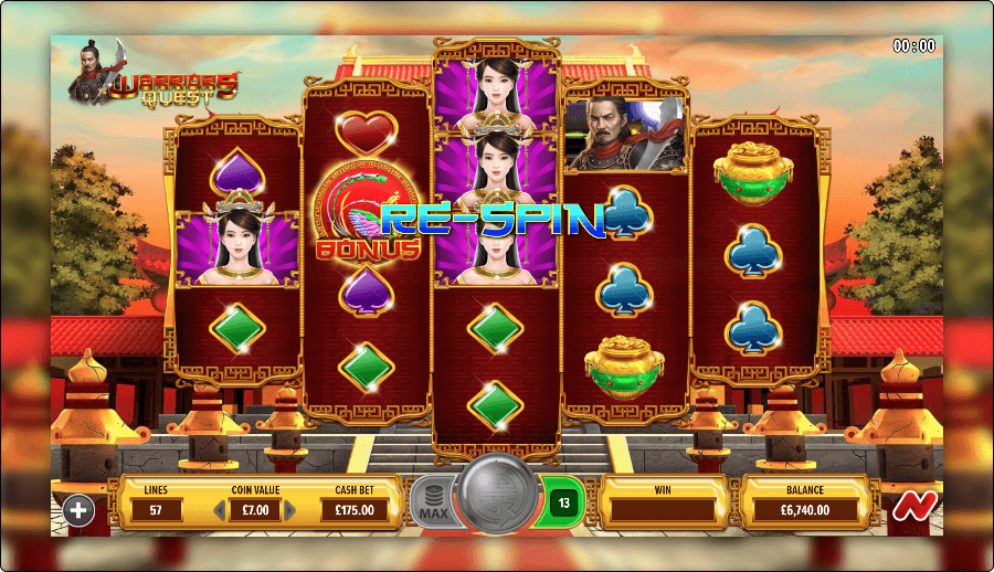 Warrior's Quest Online Slot Game Features