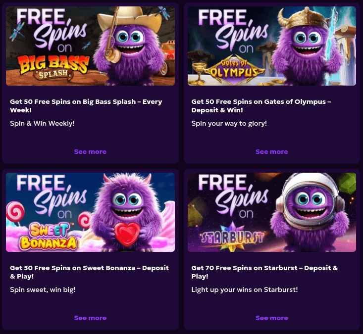 weezybet casino free spins offers