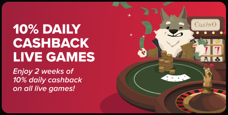 Welcome Bonus 10% Cashback Wolfio Casino