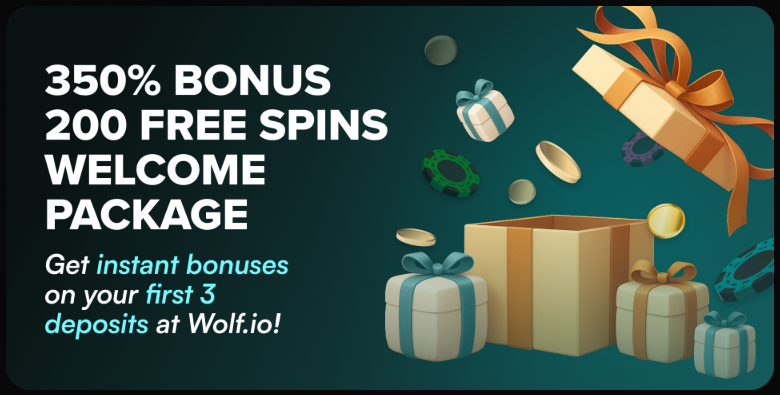 Welcome Pack 3 Deposits Wolfio Casino